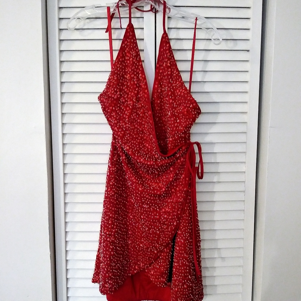 Michael Costello X Revolve Red Dress size small